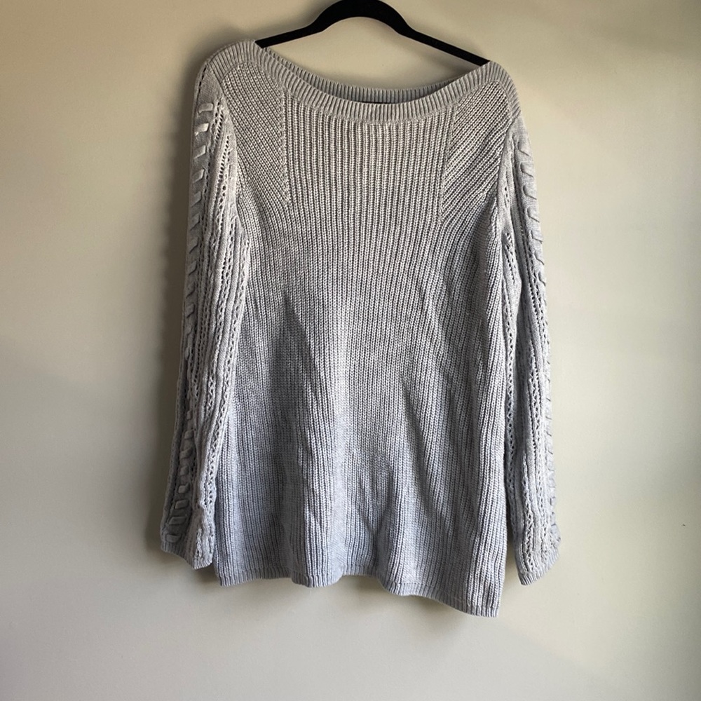 Grey knit sweater
